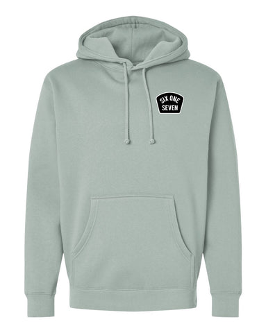 Six One Seven Patch Hoodie (Dusty Blue)